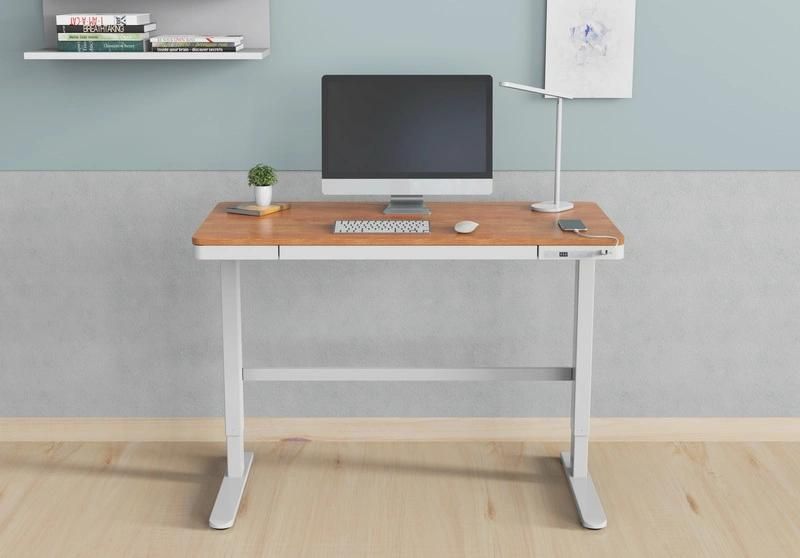 Adjustable Height Single Motor Stand up Desk Sit Electric Standing Desk with Drawer