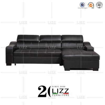 European Italian Style Luxury PU Leather L Shape Sofa for Home Hotel Office Commercial Living Room