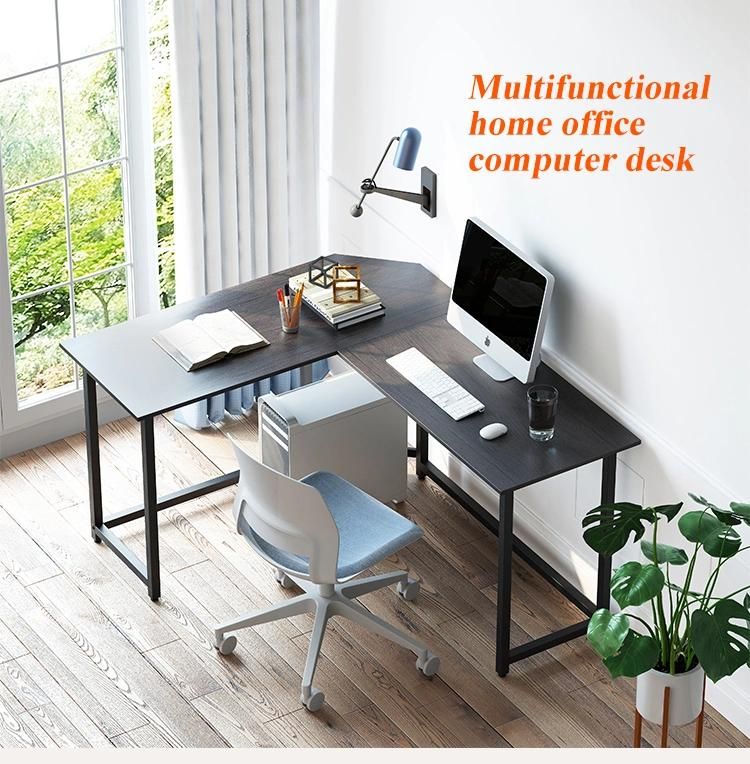 Wood White Furniture European Computer Table L Shape Luxury Modern Home Office Desk