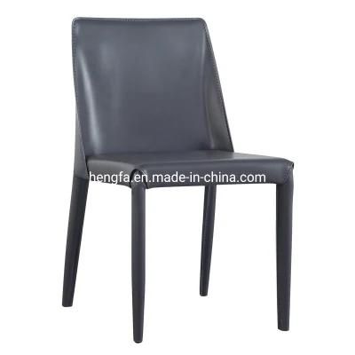 Modern Home Furniture Set Metal Stainless Steel Leather Dining Chairs