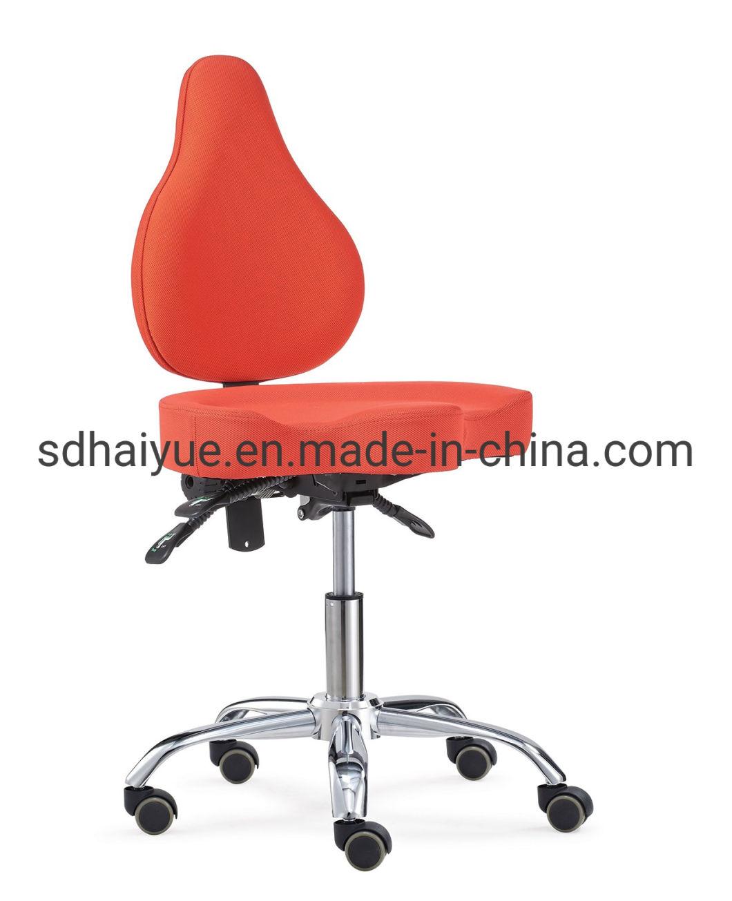 High Quality Adjustable Height Rolling Red Office Chair with Backrest