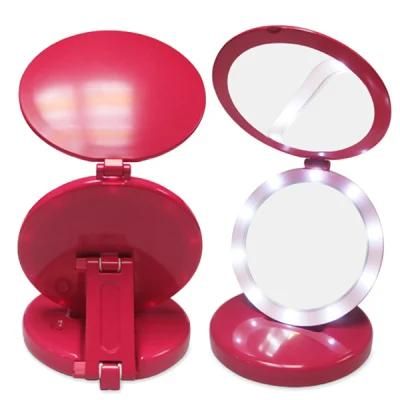 2 Sides LED Foldable Makeup Portable Handheld Mirror