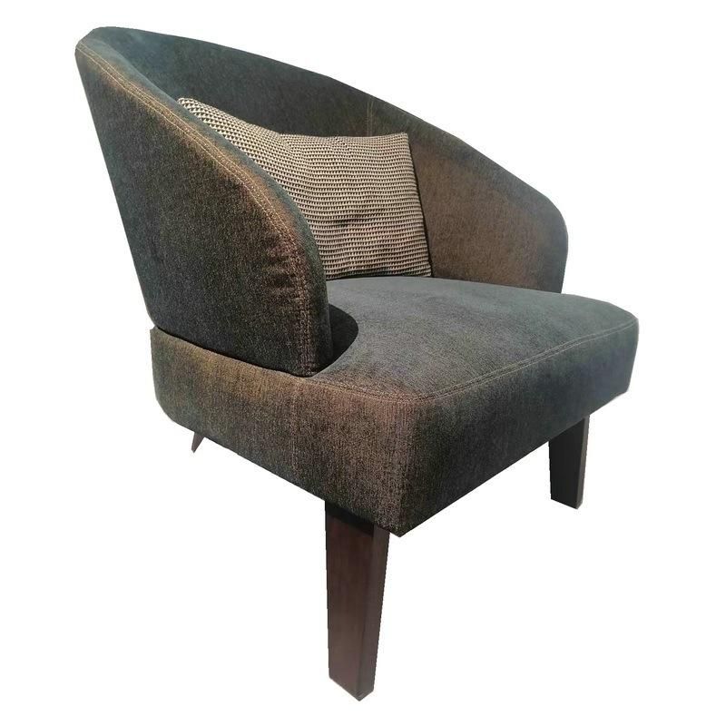 Concise Home Hot Sale Living Room Furniture Fabric or Genuine Leather Upholstered Leisure Chair