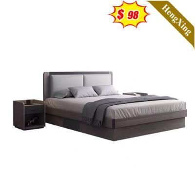 Luxury Upholstered Hotel Bedroom Sets Bed Room Furniture Modern Home Queen King Size Wood Frame Leather Bed
