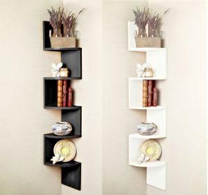 3/ 5 Tier Floating Wall Shelves Corner Shelf Storage Display Bookcase