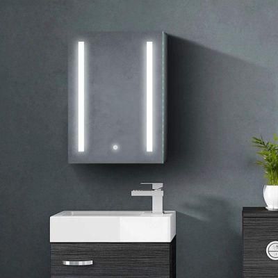 Single Double Bathroom LED Lighted Demister Pad Mirror Medicine Cabinet