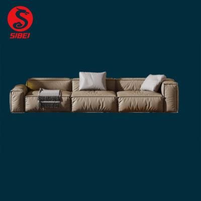 Customer Home Hotel Furniture Modern Living Room Leather Sofa