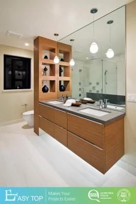 Wood Grain Floor Standing Modern Bathroom Cabinet Vanity Furniture