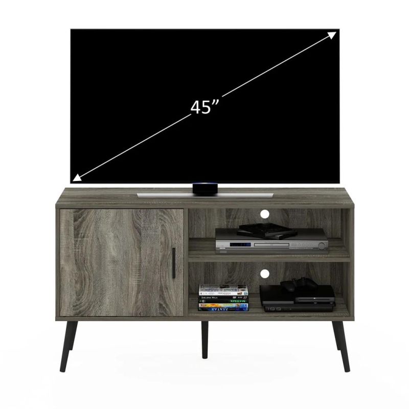 Style TV Stand with Wooden Leg