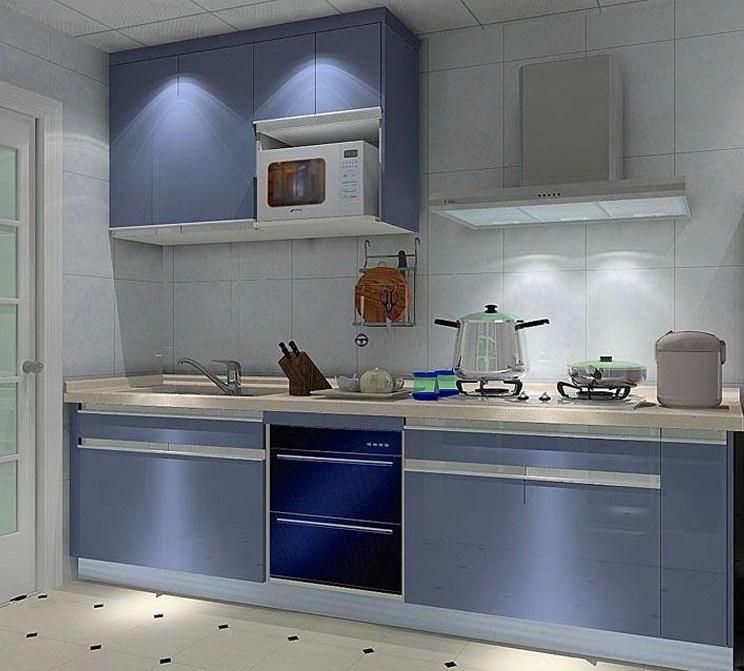 European Style Melamine Board Modular Kitchen Cabinet
