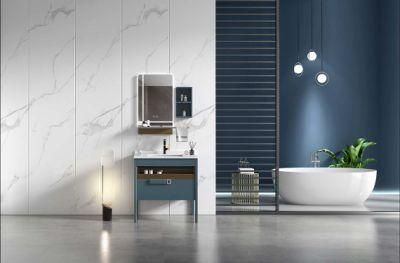 High Quality Floor Mounted Bathroom Cabinet with Ceramic Sink