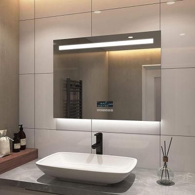 Rectangle Wall-Mounted Bathroom Mirror Frameless LED Lighted Mirror