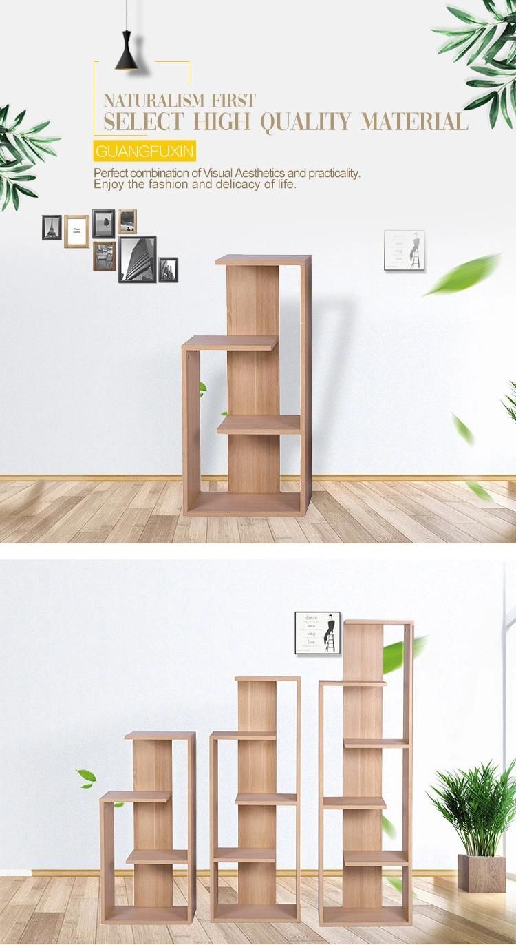 Cheap Modern Design Simple Floor Stand Wooden Bookshelf for Sale