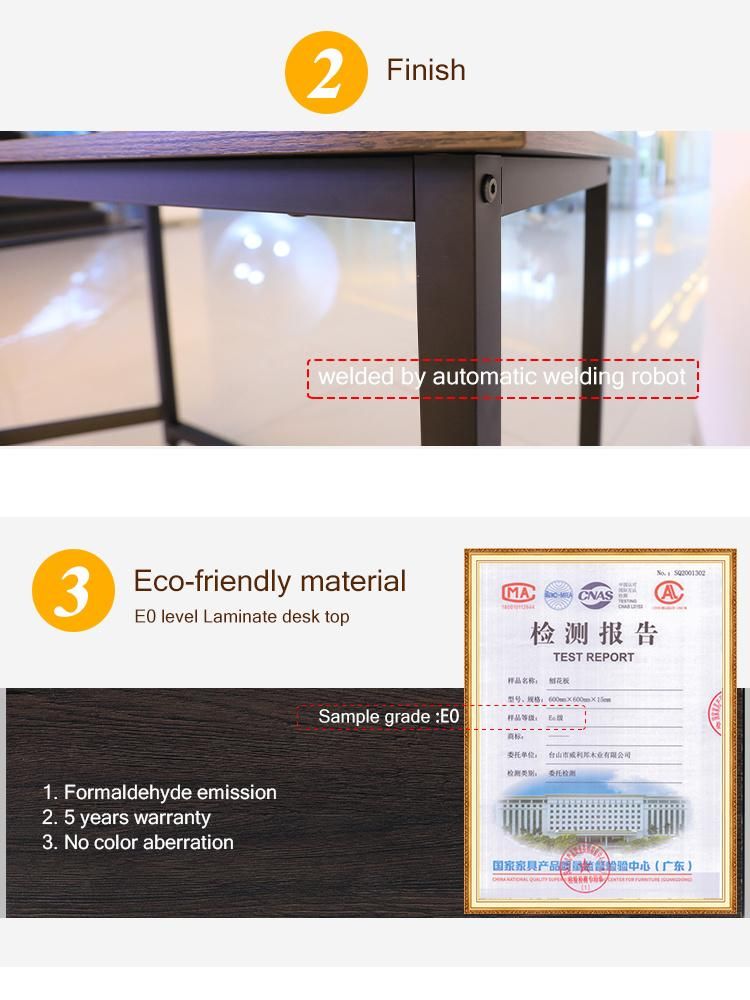 Modern Computer Desk L Shaped Study Office Furniture Wood Officetable Tube Computer Table