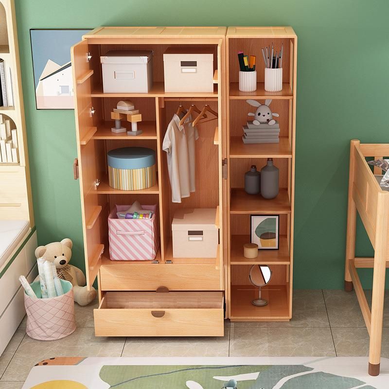 Farmhouse Style Modern Simple Cheap Kids Youth Bedroom Set Furniture Kids Wardrobe Cabinet