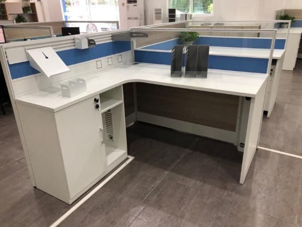 Modern Melamine Office Workstation Desk with Partitions