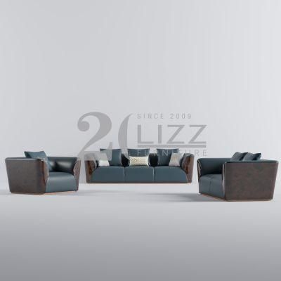 High Quality Modern Luxury Leather Sectional Living Room Furniture Italian Leather Couch Sofa Set