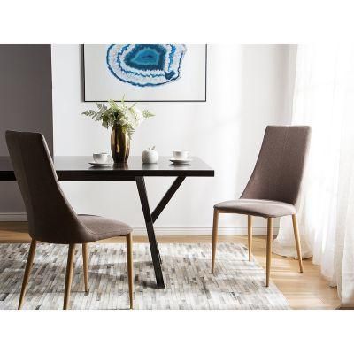 Option Nordic Fabric Dining Chair with Wooden Effect Legs