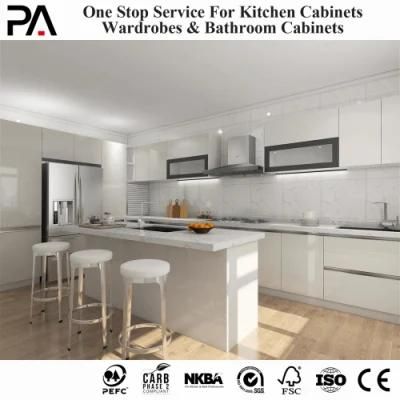 PA New Style Black Handle 20mm Finger Pull White Shaker Kitchen Cabinet 2 PAC Cabinets Kitchen Furniture Modern 2PAC
