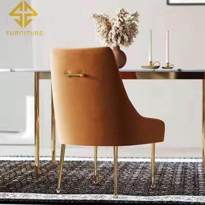 Hotel Hall Wedding Metal Back Remove Gold Stainless Steel Lounge Dining Chair