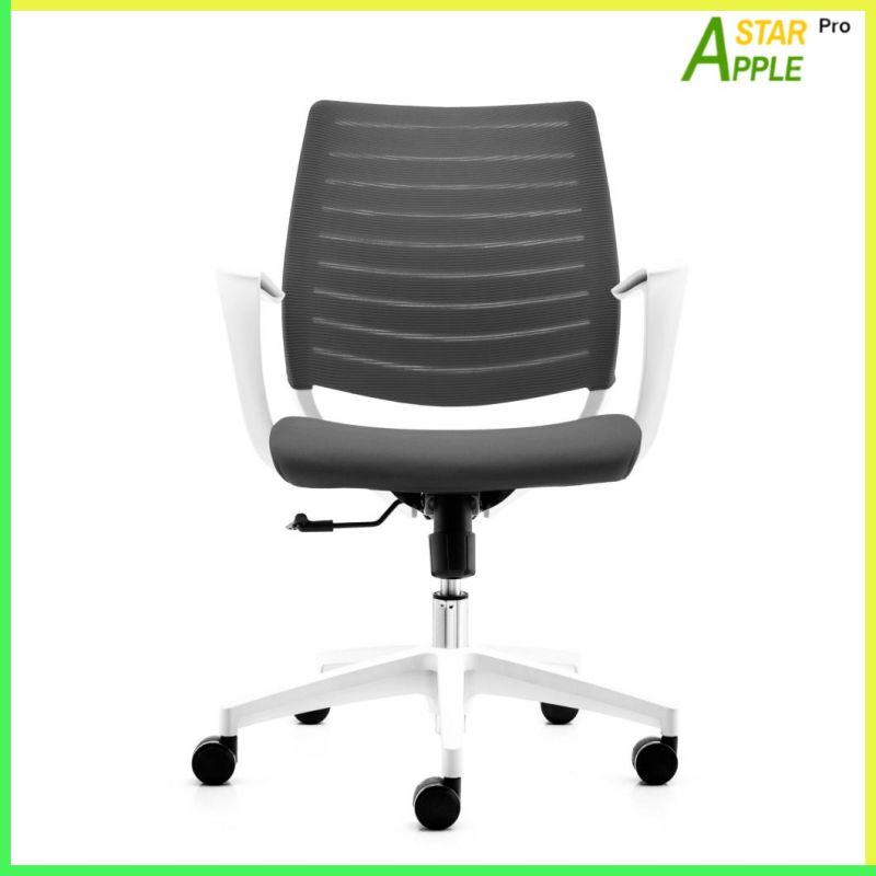 Elegant White High-End Mesh Office Chair with Soundless Castor