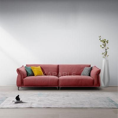 Modern Fabric Sofa Contemporary Couch Leisure Home Leather Sofa for Living Room Furniture Set 9078