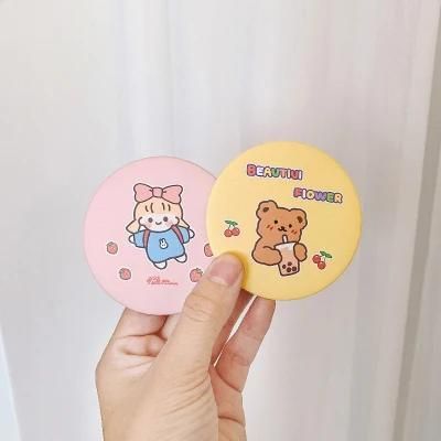 Customized Cute Button Pin Small Mirror Hand Mirror Custom Pocket Makeup Mirror