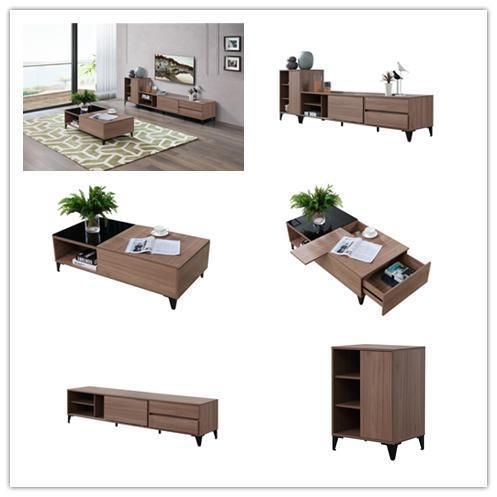 Modern Wooden MDF Living Room Sofa Set Center Ten Coffee Tables