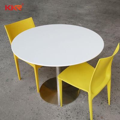 1.2m Dia Solid Surface Round Artifical Marble Stone Table