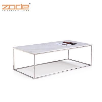 Zode Living Room Furniture White Cream Marble Top Dining Table