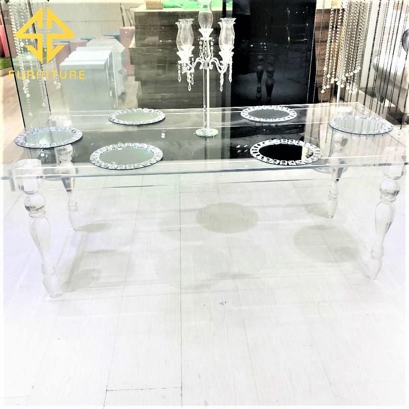 2021 Hot-Selling High Quality Clear Acrylic Dining Table for Home Use