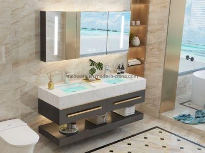 Hot Sale Construction Artificial Marble Material Marble Bathroom Cabinet Vanity Cabinet