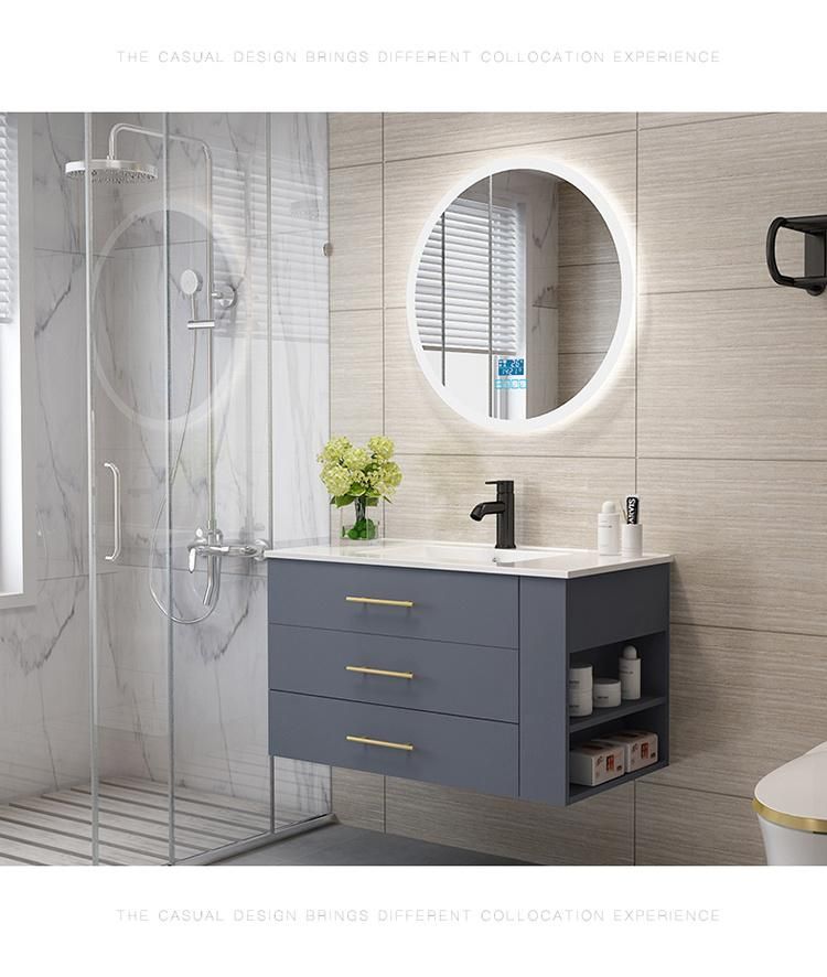 Wood Modern Wall Melamine Board MDF Hotel Bathroom Cabinet Furniture