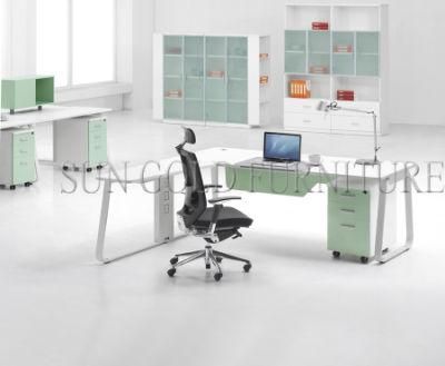 Factory Wholesale Fashion Office Study Table with Metal Frame Table Leg (SZ-OD354)