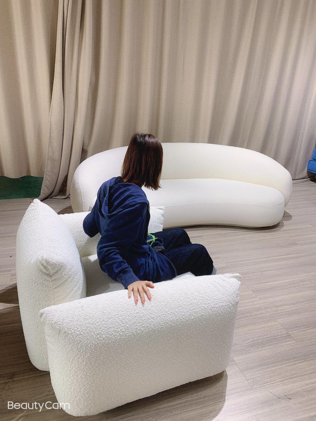 New Fabric Single Hotel Living Room Italian Designer Leisure Sofa Set