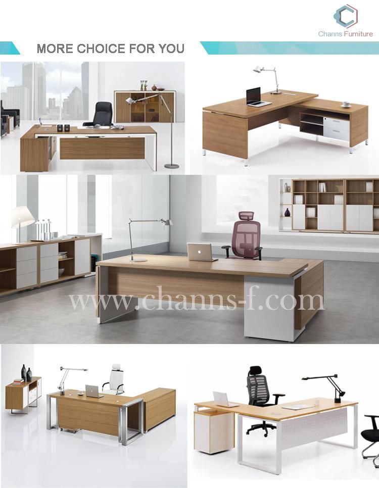 Walnut Veneer Modern Office Desk Design Office Director Table (CAS-VA20)