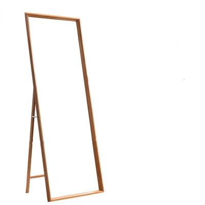All Solid Wood Dressing Floor-to-Ceiling Home Modern Minimalist Full-Body Bedroom Small Apartment Dressing Wall Long Mirror 0037