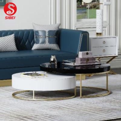 New Design Modern Table Tea Table Set with Small Stool Living Room Furniture Coffee Table