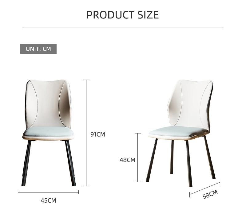 Contemporary New Dinner Furniture Set Black Iron Legs Ktichen Chair