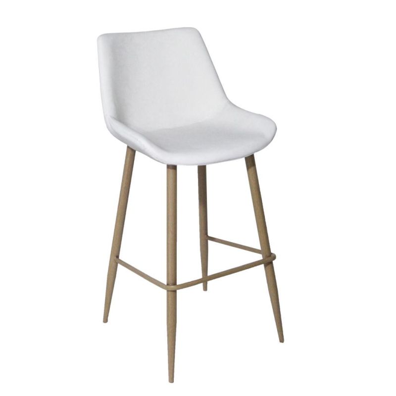 Hot Sale Modern Furniture Bar Stool with Black Metal Legs Chair