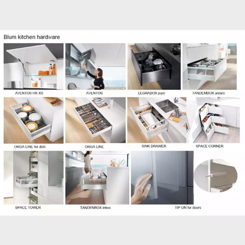 Hot Selling Modern MDF White Lacquer Kitchen Cabinets