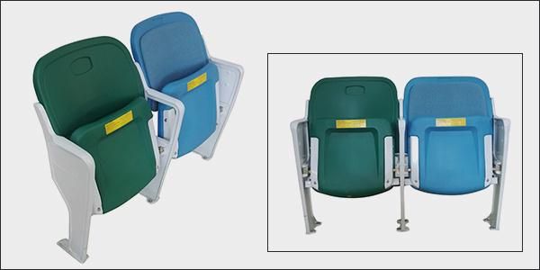 Folding Stadium Chair Plastic Chairs Stadium Seats with Aluminum Armrest Blm-4651