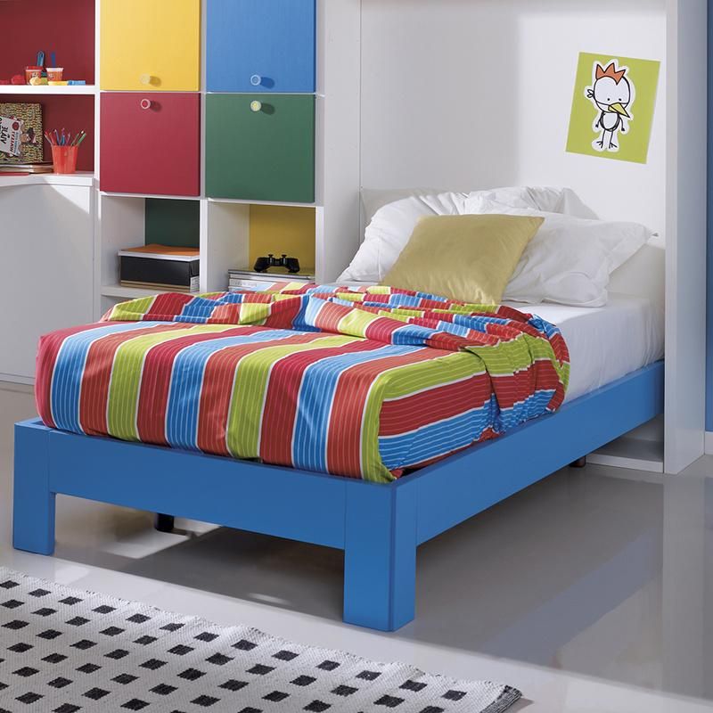 Nordic Style Modern Green Kids Bedroom with Hanging Cabinet & Writing Desk Kids Bed