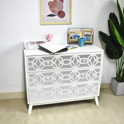 New OEM/ODM Modern Hotel Furniture Wholesale of Drawers Mirrored Storage Cabinet Chest Wardrobe
