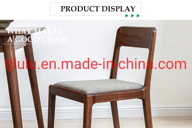 Modern Furniture Home Chair Wood Furniture New Design Nordic Upholstered Cafe Low Back Dining Chair with Brown Wooden Leg Living Room