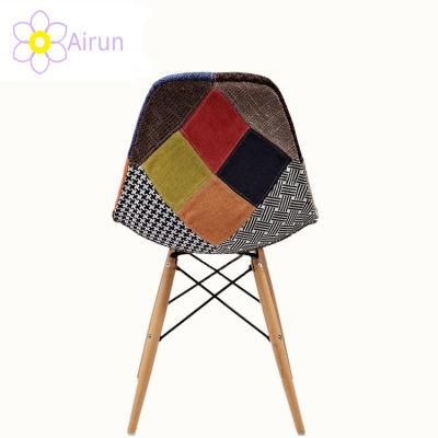 Nordic Style Plastic Dining Room Coffee Shop Chairs with Soft Fabric Cover