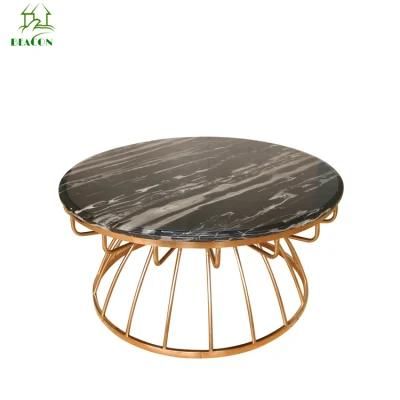 Household Wholesale Modern Black Metal Household Living Room Furniture Design Tea /Coffee Table with MDF Board