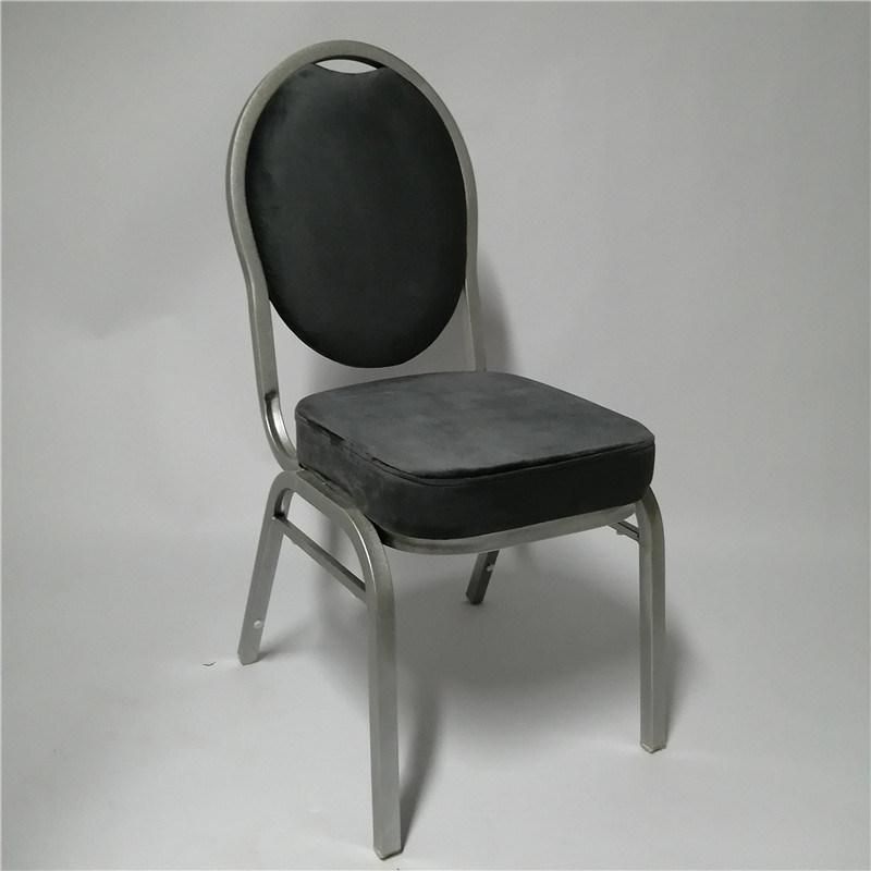 High Density Foam Metal Banquet Chair with Velvet Cover