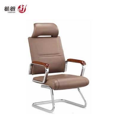 Modern Business Conference Chair Bow Hardware Leg Leather Office Chair