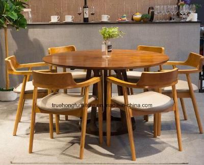 Simple Design Restaurant Wood Dining Table Dining Chair Natural Wood Table and Chair in Solid Wood